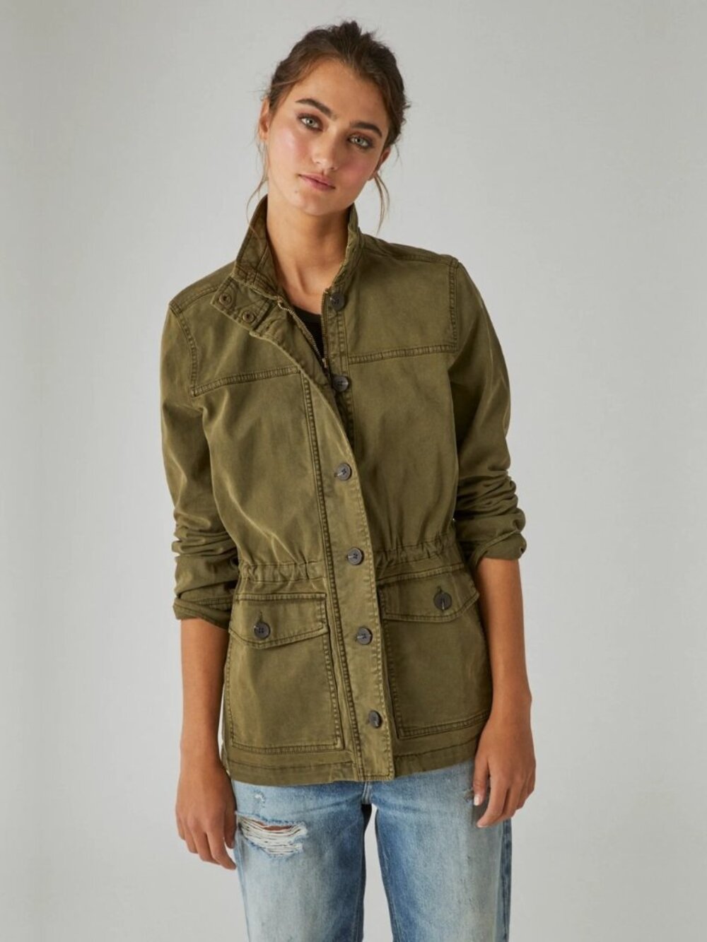 Lucky Brand Utility Jacket in Olive Night XL #A4558